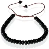 TJ Tom Jaxon Tom Jaxon kralen armband Onyx Natuursteen Verstelbaar Zwart