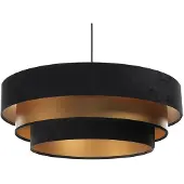 Maco Design Hanglamp Triniti, dimbaar, zwart, Woon-/ Eetkamer, Textiel / Stof / Zijde, Hanglamp