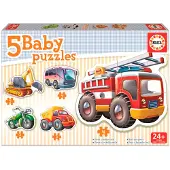 Educa Set van 5 Puzzels - Baby - Auto's