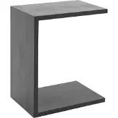 Goossens Bijzettafel Quinze, hout eiken zwart, modern design, 50 x 60 x 35 cm