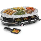 Klarstein Steaklette gourmetgrill 1500 W graniet-natuursteenplaat 8 personen