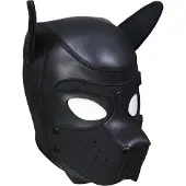 Master Series - Neopreen Puppy Hood - Zwart XL