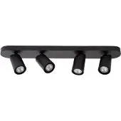 Lucide XYRUS - Plafondspot - LED Dim to warm - GU10 - 4x5W 2200K/3000K - Zwart