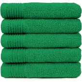 The One Towelling The One Badhanddoek 450 gram 70x140 Groen (5 stuks)