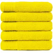 The One Towelling The One Handdoek 450 gram 50x100 cm Geel (5 stuks)