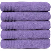 The One Towelling The One Handdoek 450 gram 50x100 cm Paars (5 stuks)