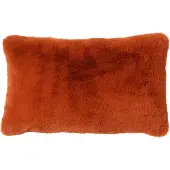 Dutch decor - ZAYA - Sierkussen 30x50 cm - bontlook - effen kleur - Potters Clay - oranje