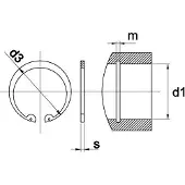 Kobout Borgring Din472 11X1Mm V Boring - 100 stuks