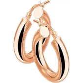 The Jewelry Collection Oorringen Ronde Buis - Rosgoud