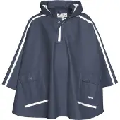 Playshoes Regenjas, lange rug, uni, kindermaten, marineblauw, maat 116