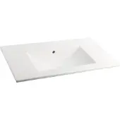 Fontana Latina keramische wastafel 80cm zonder kraangat wit glans