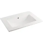 Fontana Latina keramische wastafel 60cm zonder kraangat wit glans