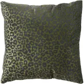 Dutch decor - SURI - Sierkussen met dierenprint 45x45 cm Chive - groen