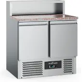 Ecofrost Pizzawerkbank - 240L - 2 Deuren - Boven 5x 1/6 GN - Statisch + Ventilator - 900x700x1075mm - Horeca Oven