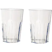 ARAVEN kunststof drinkglazen - 2x stuks - onbreekbare waterglazen - 400 ml - polycarbonaatglas