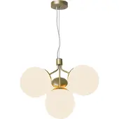 Nordlux 4 Lichts Hanglamp Ivona Goud Met Wit Glas