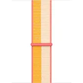 Apple Watch 42/44/45 mm Nylon Sport Loop Horlogeband Mais/wit