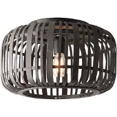 Brilliant Woodrow - Plafondlamp - E27 max 1x60W - Hout/Zwart
