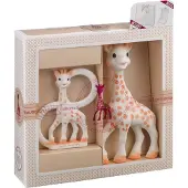 Sophie La Girafe Sophie de giraf Sophiesticated Cadeauset - Baby speelgoed - Sophie de giraf & So Pure bijtring - Kraamcadeau – Babyshower cadeau - 4-Delig