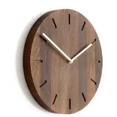 Applicata Watch:Out Wandklok Gerookt / Messing - Wandklokken Eiken Brass - APP-6120