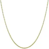 Lucardi Dames Ketting Venetiaanse schakel 0,55mm - 14 karaat goud - Ketting - Cadeau - 60 cm - Geelgoud