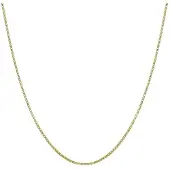Lucardi Dames Ketting venetiaanse schakel 0,45mm - 14 karaat goud - Ketting - Cadeau - 42 cm - Geelgoud