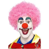 Smiffys Clown Roze Pruik - Kostuum pruik voor carnaval Halloween