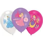 Amscan ballonnen Princess 27,5 cm wit/paars/roze 6 stuks