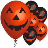 Usorteret - 6 latex pompoen ballonnen 27cm - Decoratie > Ballonnen