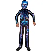 Muovijalelu kinderkostuum Neon Skelton Boy jongens neon/zwart jaar