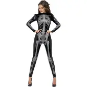 Smiffy Fever sexy Skeletten catsuit
