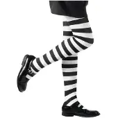 Widmann Panty wit zwart gestreept kind