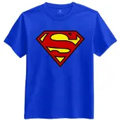 Merkloos Superman logo t-shirt heren - S - Feestshirts