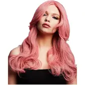 Smiffys - Nicole True Blend Ash Pink Pruik - Roze