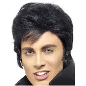 Smiffy King of Rock pruik zwart