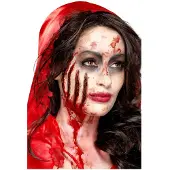 Smiffys - Latex Claw Wound Scar Nepwond - Rood