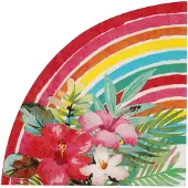 SANTEX Hawaii thema feest servetten - 20x - 16,5 x 8,5 cm - papier - Tropisch themafeest