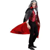 Boland cape Sundown de luxe 150 cm polyester zwart/rood