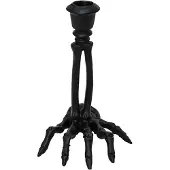 Chaks - Skeletkandelaar in zwarte hars 16 cm