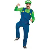 Disguise Nintendo Super Mario Brothers Luigi Classic Kostuum - XL - Blauw/Groen