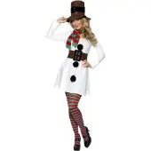 Vegaoo Sneeuwpop pak voor dames - Verkleedkleding - Medium