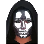 Carnival Toys Verkleedmasker Metallic Zilver One-size