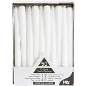 Papstar kaars 22mm wit 50 stuks pak