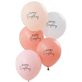 Ginger Ray Ballonnen 'Happy Everything' Pastel - 5 stuks