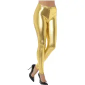 Smiffys Mooie gouden metallic disco legging uit de jaren 80