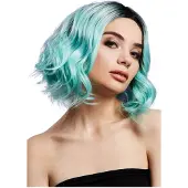 Fever Pruik Kourtney | two toned blend | Peppermint (groen blauw, 30 cm)
