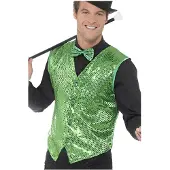 Smiffy Gilet Pailletten Groen