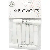 Globos Nordic Roltongen / toeters - Zilver, wit - 6st.