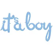 Amscan Folie Ballonnen 'It's A Boy' Pastel Blauw