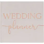Ginger Ray Weddingplanner Suede grijs met rosé gouden letters bruiloft 48 pagina's